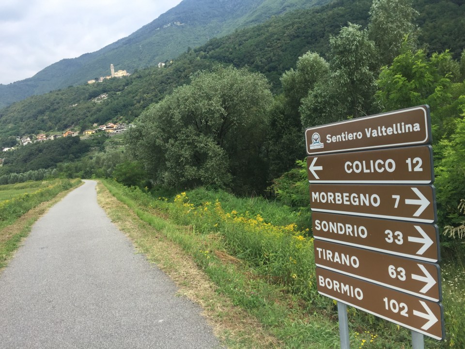 Sentiero Valtellina – Segnaletica da Colico a Bormio